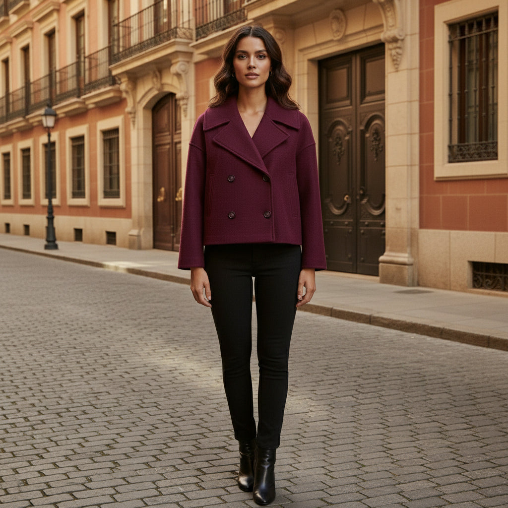 ALBA – Women’s Blazer | Cropped Double-Breasted Design, Modern Fit 13