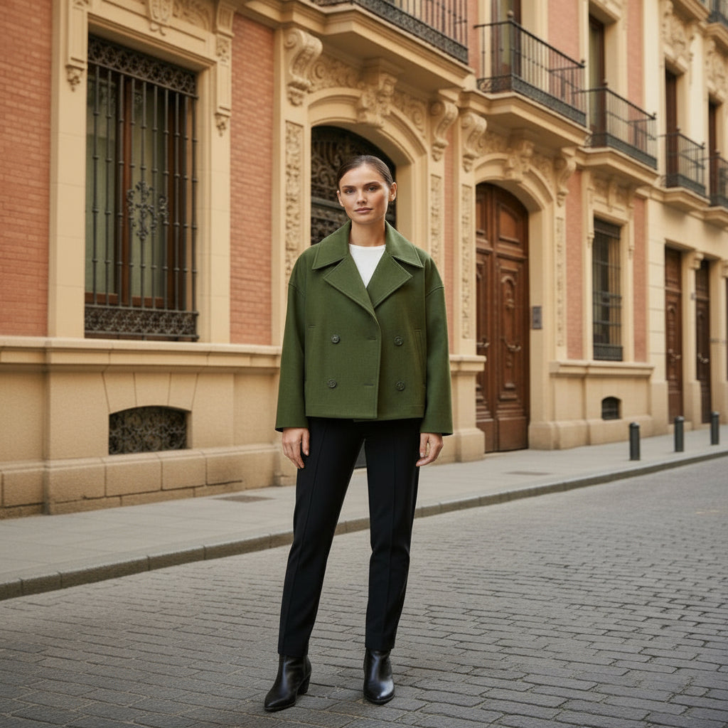 ALBA – Women’s Blazer | Cropped Double-Breasted Design, Modern Fit 3