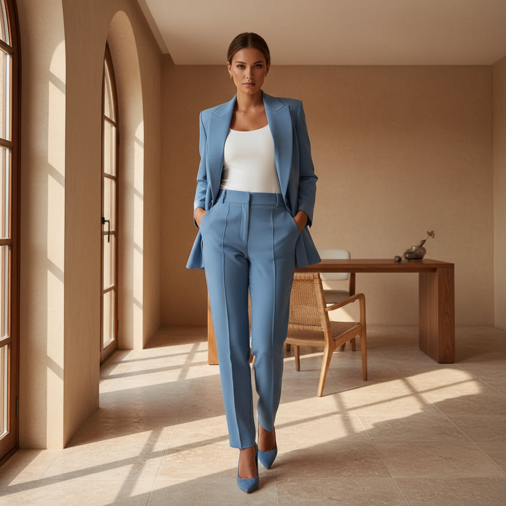 ALBA – Women’s Suit Set | Tailored Blazer, High-Waisted Trousers, Conjunto Punto Mujer 3